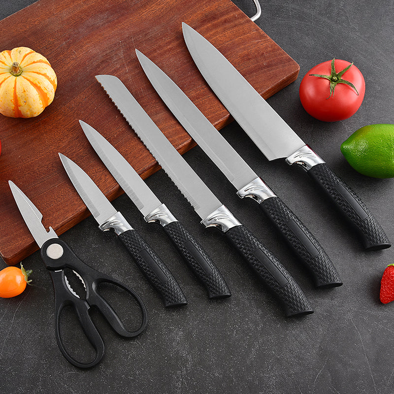 Stainless steel kitchen knife set - 7-piece set