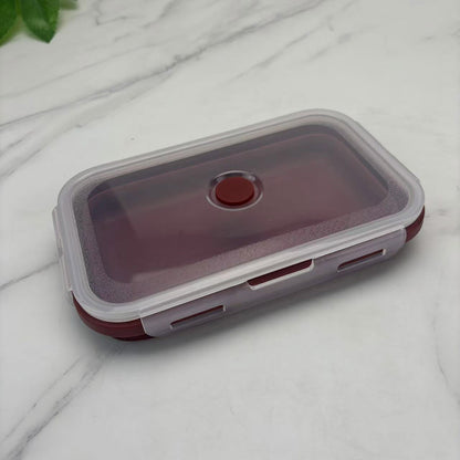 Foldable high-temperature-resistant food-grade silicone food storage container, refrigerator storage box, convenient outdoor packing box