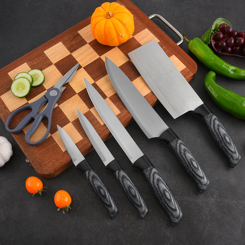 Stainless steel kitchen knife set - 7-piece set