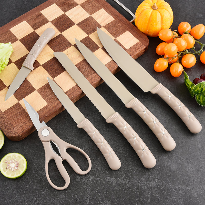 Stainless steel kitchen knife set - 7-piece set