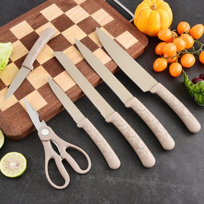 Stainless steel kitchen knife set - 7-piece set