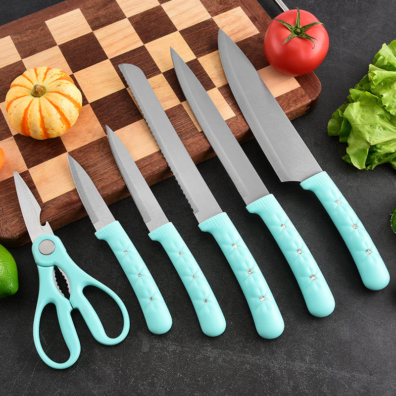Stainless steel kitchen knife set - 7-piece set
