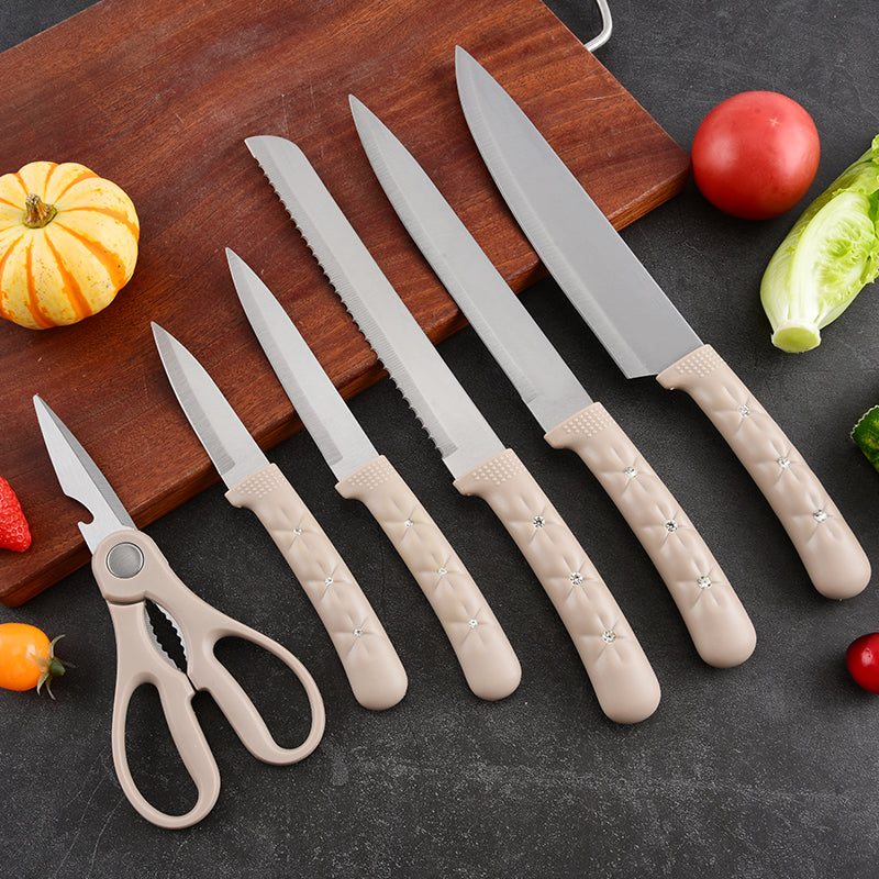 Stainless steel kitchen knife set - 7-piece set