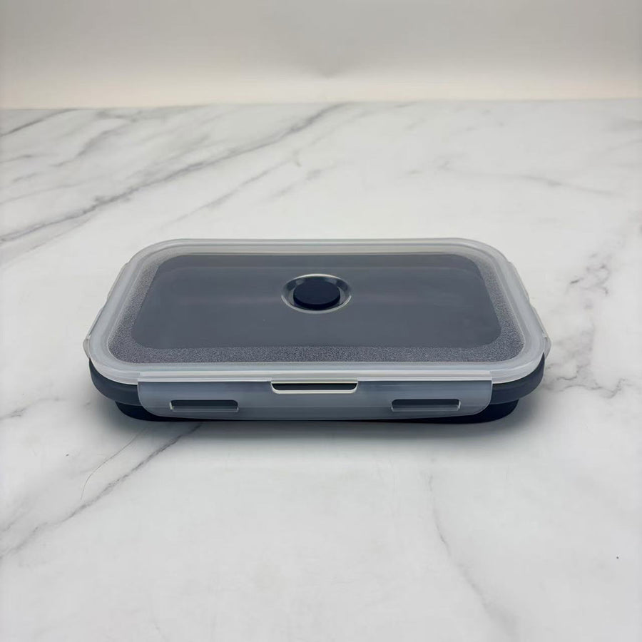 Foldable high-temperature-resistant food-grade silicone food storage container, refrigerator storage box, convenient outdoor packing box