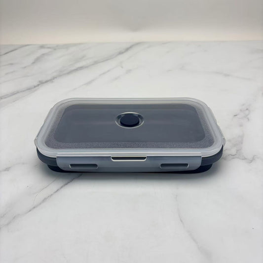 Foldable high-temperature-resistant food-grade silicone food storage container, refrigerator storage box, convenient outdoor packing box