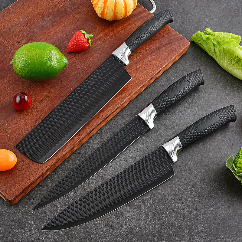 Stainless steel kitchen knife set - 12-piece set
