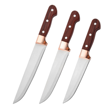 Stainless steel chef's knife, slicing knife, household kitchen knife set