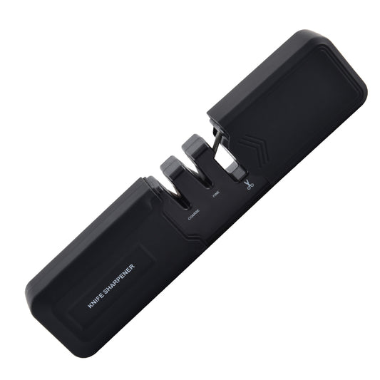 Three-stage retractable household quick knife sharpener