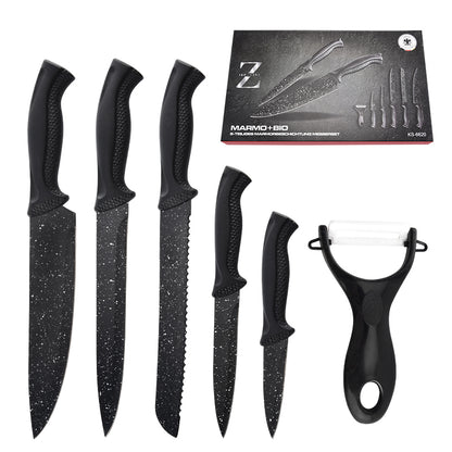 Stainless steel kitchen knife set - six-piece set ，8 different styles