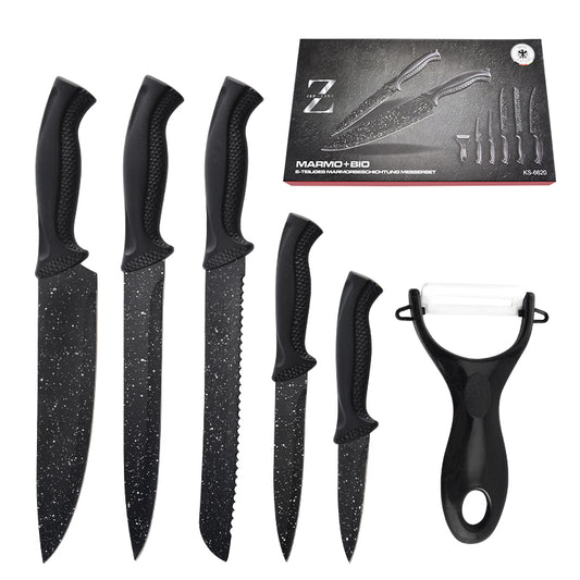 Stainless steel kitchen knife set - six-piece set ，8 different styles