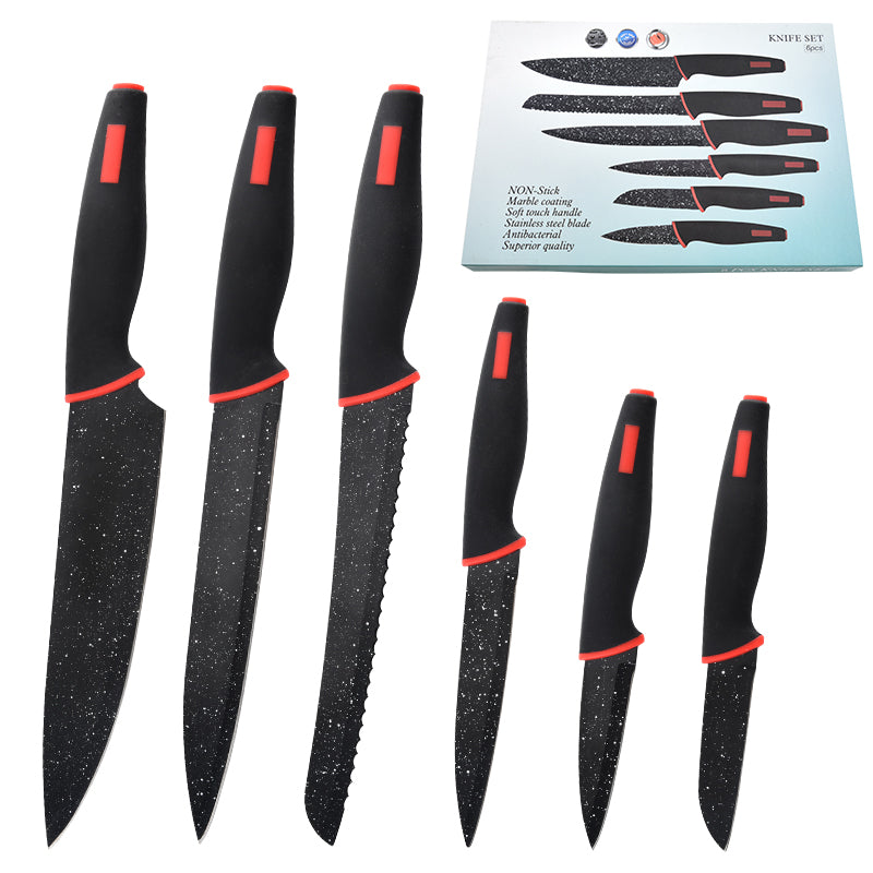 Stainless steel kitchen knife gift set - 6-piece set