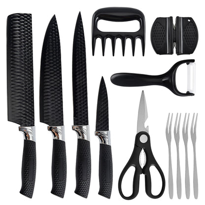 Stainless steel kitchen knife set - 12-piece set