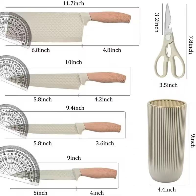 Stainless steel kitchen knife set - 6-piece set