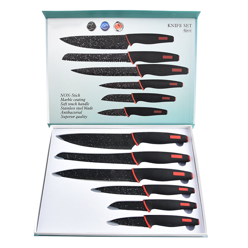 Stainless steel kitchen knife gift set - 6-piece set