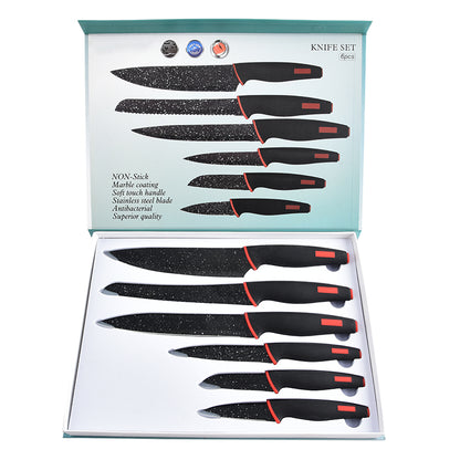 Stainless steel kitchen knife gift set - 6-piece set
