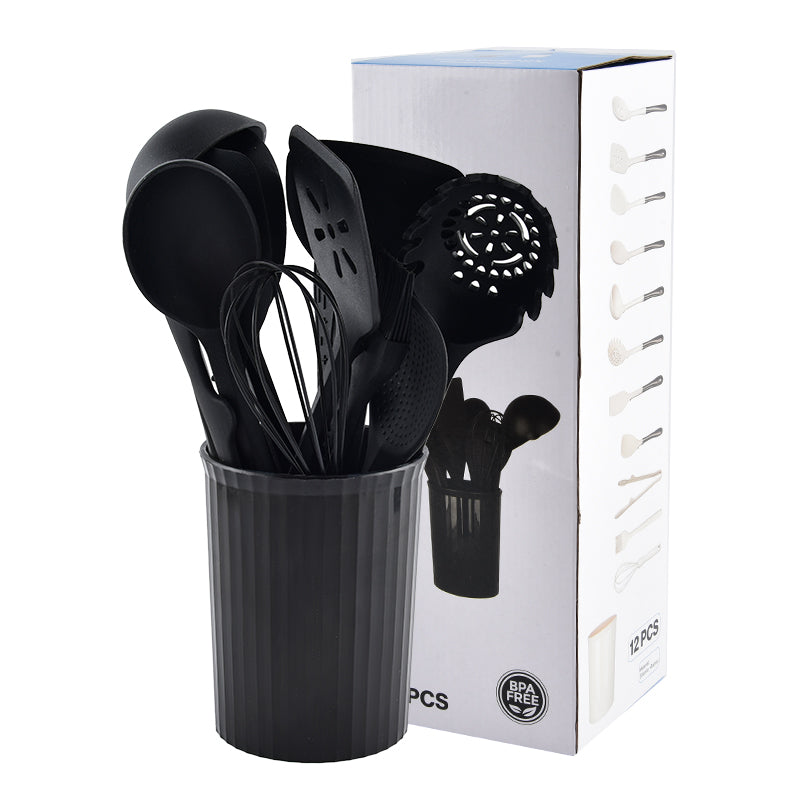 Food-grade silicone household kitchen cooking and baking set - 12-piece set