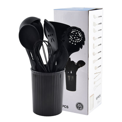 Food-grade silicone household kitchen cooking and baking set - 12-piece set