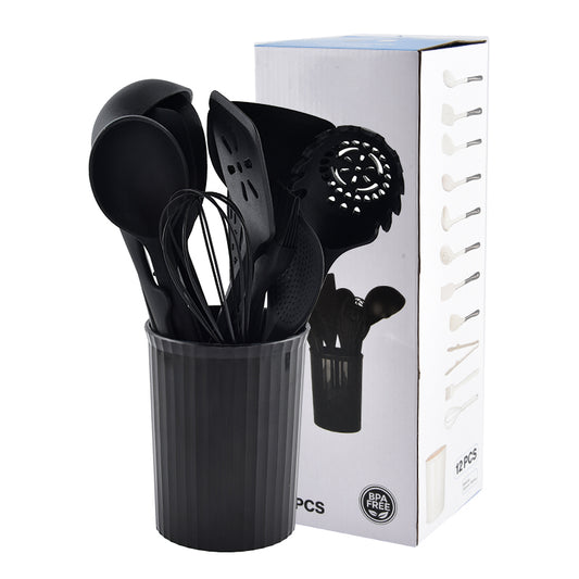 Food-grade silicone household kitchen cooking and baking set - 12-piece set