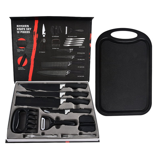 Stainless steel kitchen knife set - 12-piece set