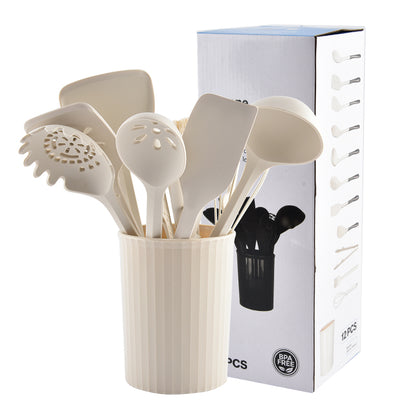 Food-grade silicone household kitchen cooking and baking set - 12-piece set
