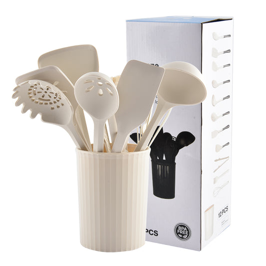 Food-grade silicone household kitchen cooking and baking set - 12-piece set