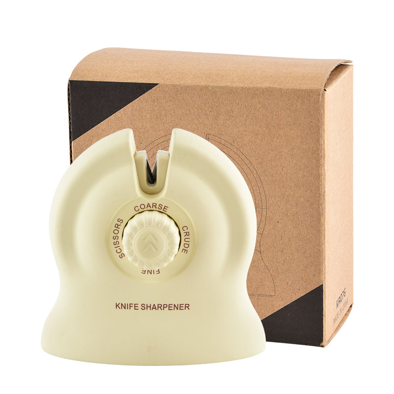 Manual rotary angle-setting household quick knife sharpener