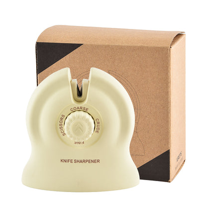 Manual rotary angle-setting household quick knife sharpener