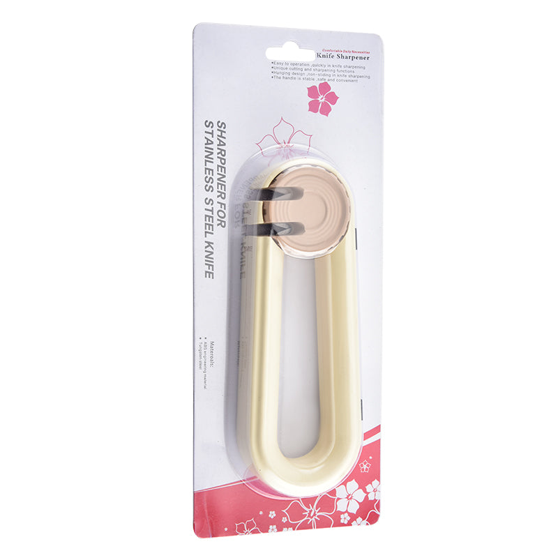 Compact hanging-type household quick knife sharpener