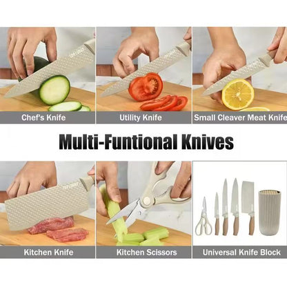Stainless steel kitchen knife set - 6-piece set