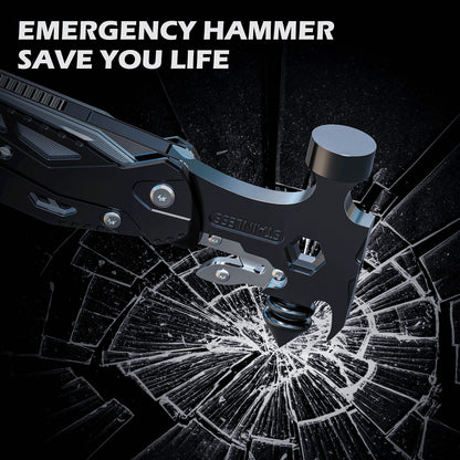 Multifunctional fire hammer, vehicle-mounted safety window-breaking hammer