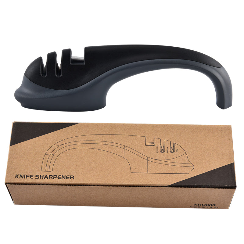 Four-stage household quick knife sharpener