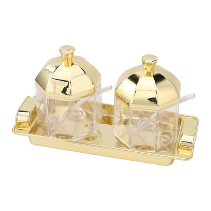 Acrylic electroplated kitchen seasoning container ，kitchen storage box