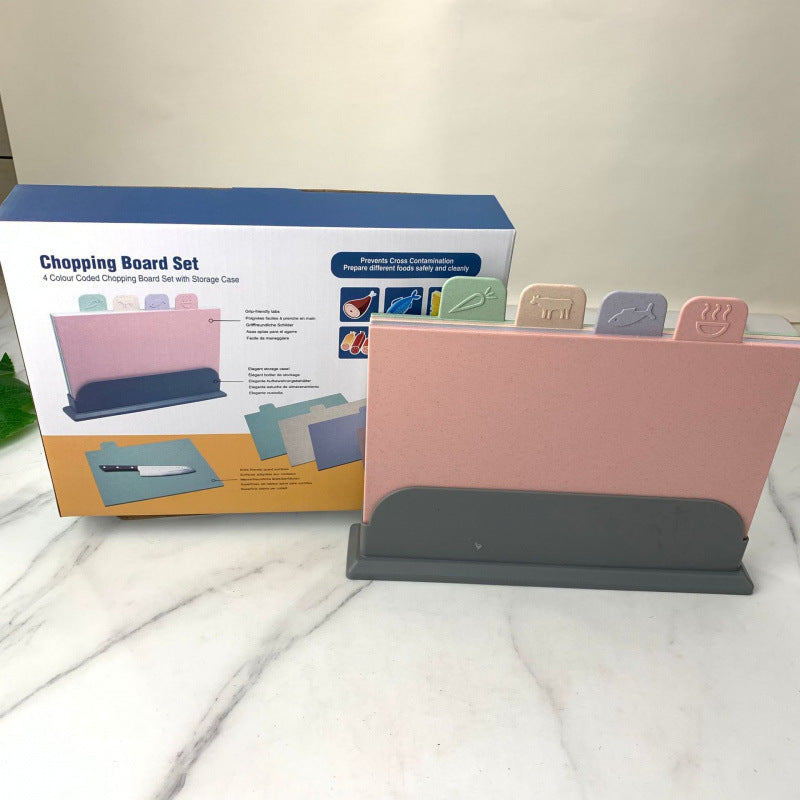 Kitchen household type cutting board / Food-grade baby complementary food plastic cutting board - PP cutting board set of four pieces