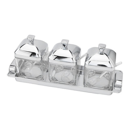 Acrylic electroplated kitchen seasoning container ，kitchen storage box