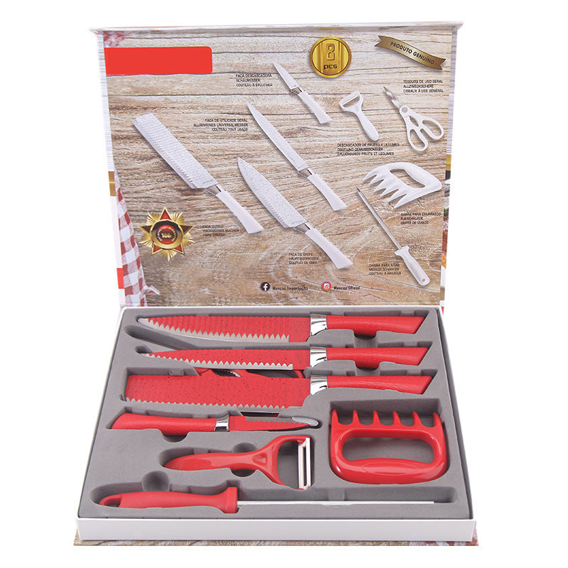Stainless steel kitchen knife set - 8-piece set