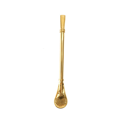 Removable 304 stainless steel straw filter spoon