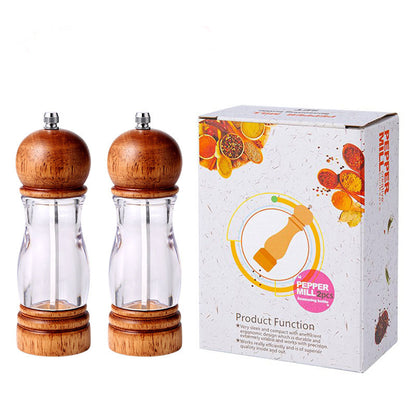 6-inch and 8-inch manual pepper grinder, kitchen use seasoning bottle