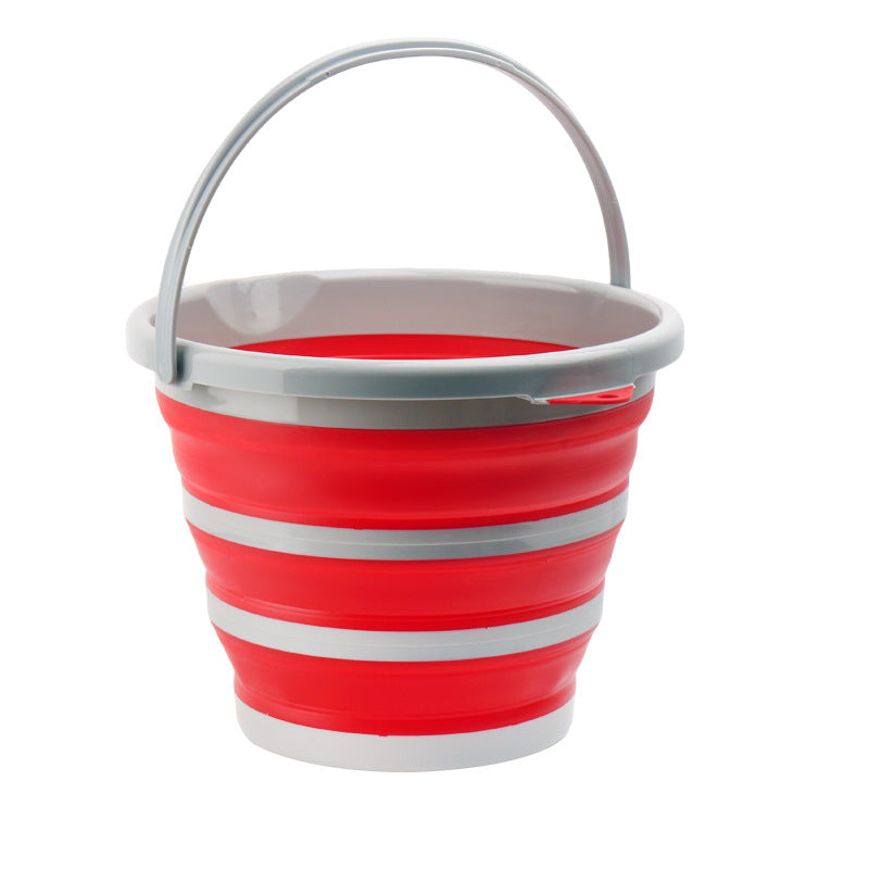 Multi-functional foldable bucket, suitable for outdoor gatherings, fishing, car washing, and household use