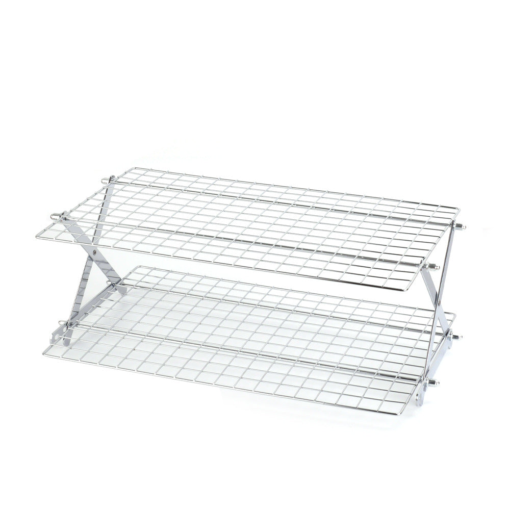 Foldable baking cooling rack, multi-level storage rack for the kitchen
