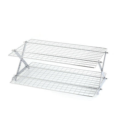 Foldable baking cooling rack, multi-level storage rack for the kitchen