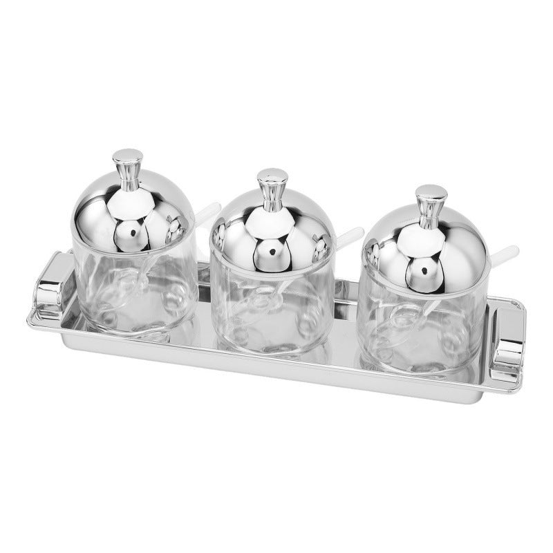 Acrylic electroplated kitchen seasoning container ，kitchen storage box