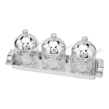 Acrylic electroplated kitchen seasoning container ，kitchen storage box