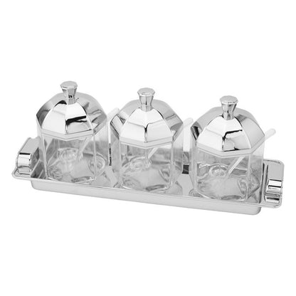 Acrylic electroplated kitchen seasoning container ，kitchen storage box