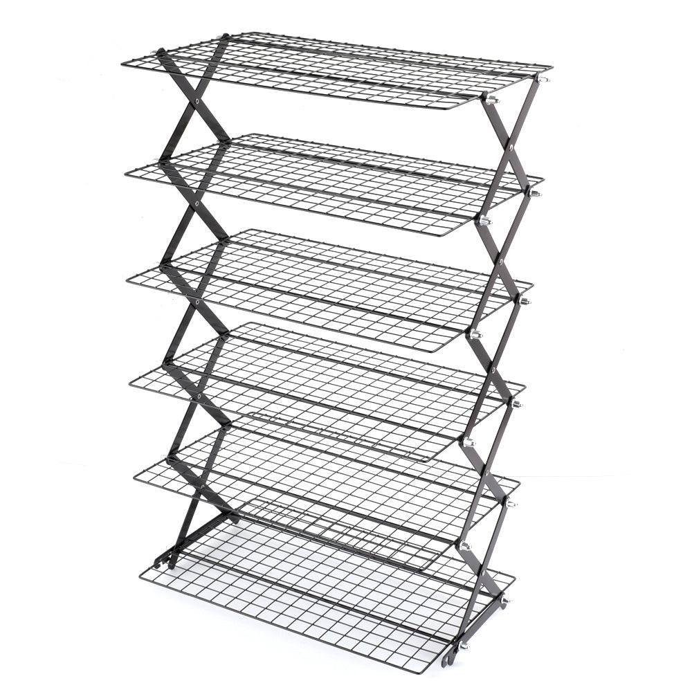 Foldable baking cooling rack, multi-level storage rack for the kitchen
