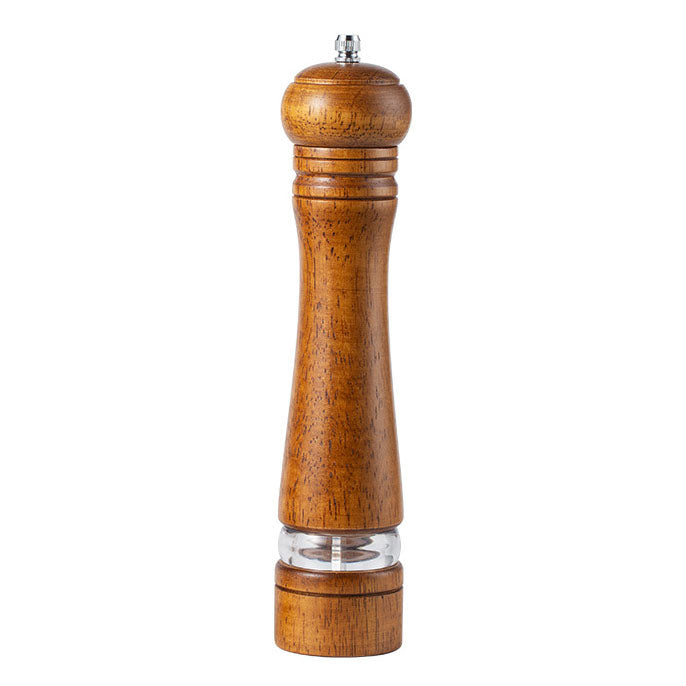 Manual 6-inch, 8-inch, 10-inch pepper grinder, oak pepper grinding jar for making fresh pepper powder for seasoning