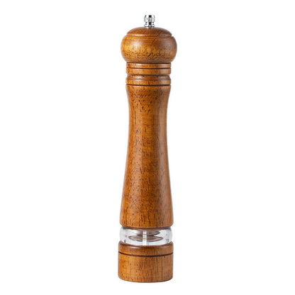 Manual 6-inch, 8-inch, 10-inch pepper grinder, oak pepper grinding jar for making fresh pepper powder for seasoning