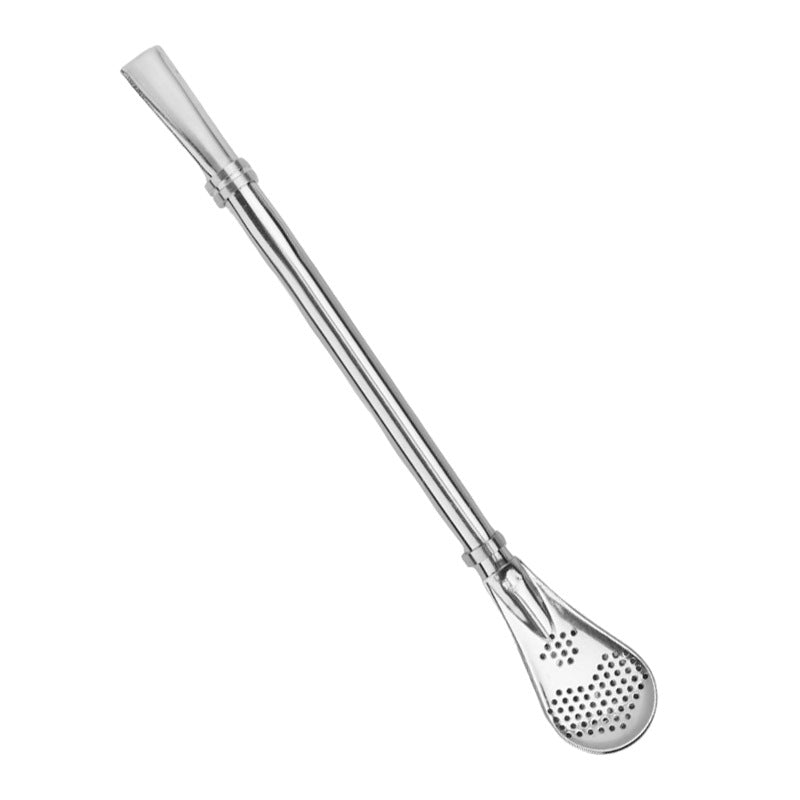 Removable 304 stainless steel straw filter spoon