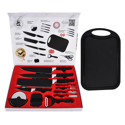 Stainless steel kitchen knife set - 17-piece set