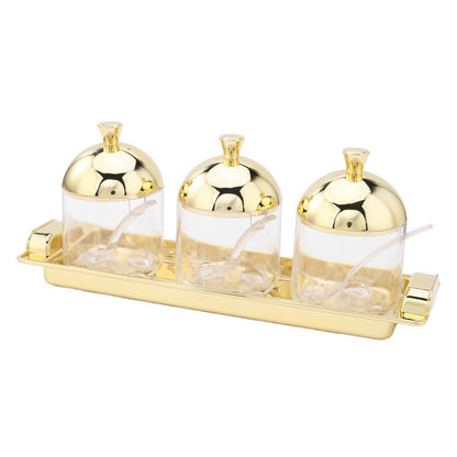 Acrylic electroplated kitchen seasoning container ，kitchen storage box