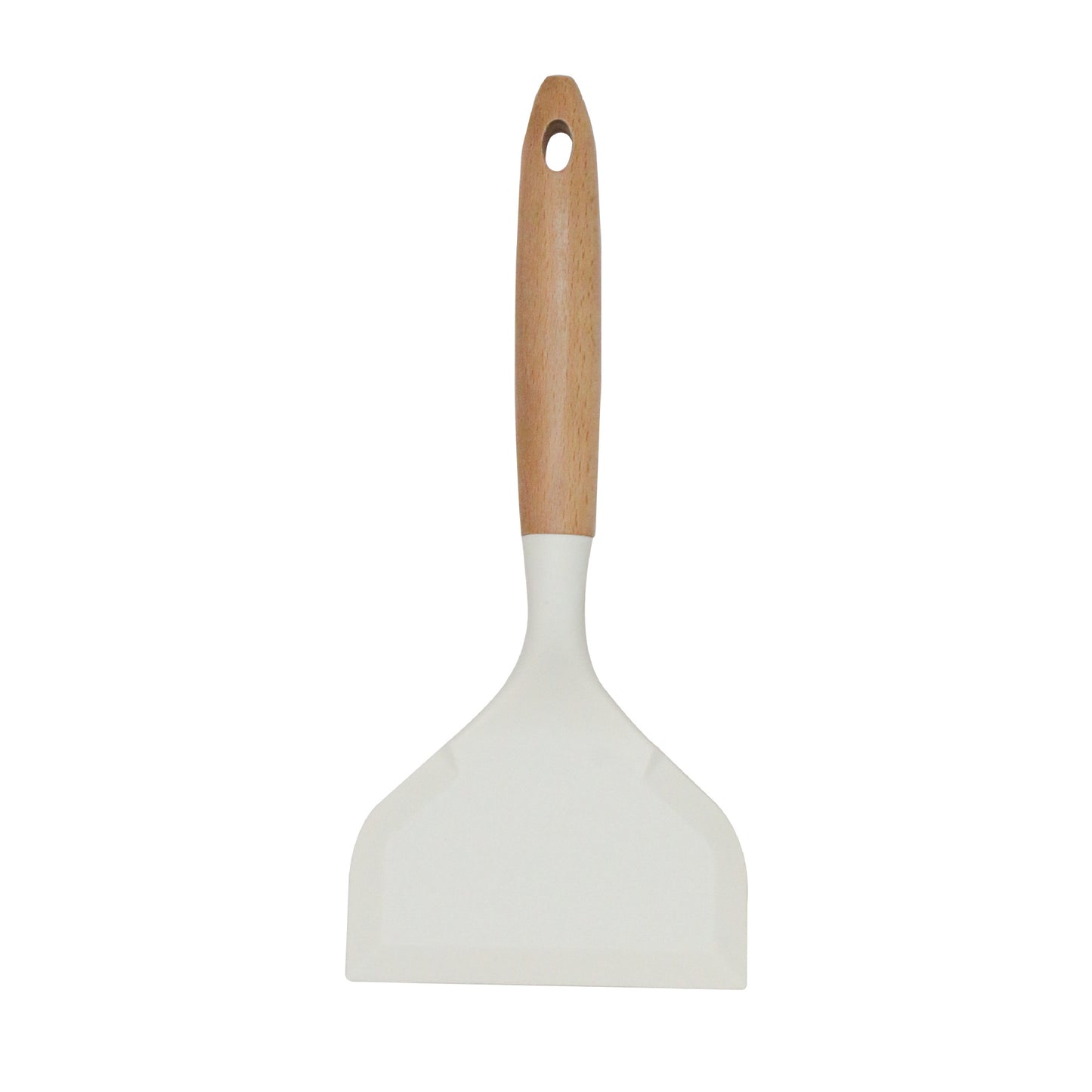 High-temperature resistant non-stick pan wooden handle silicone spatula